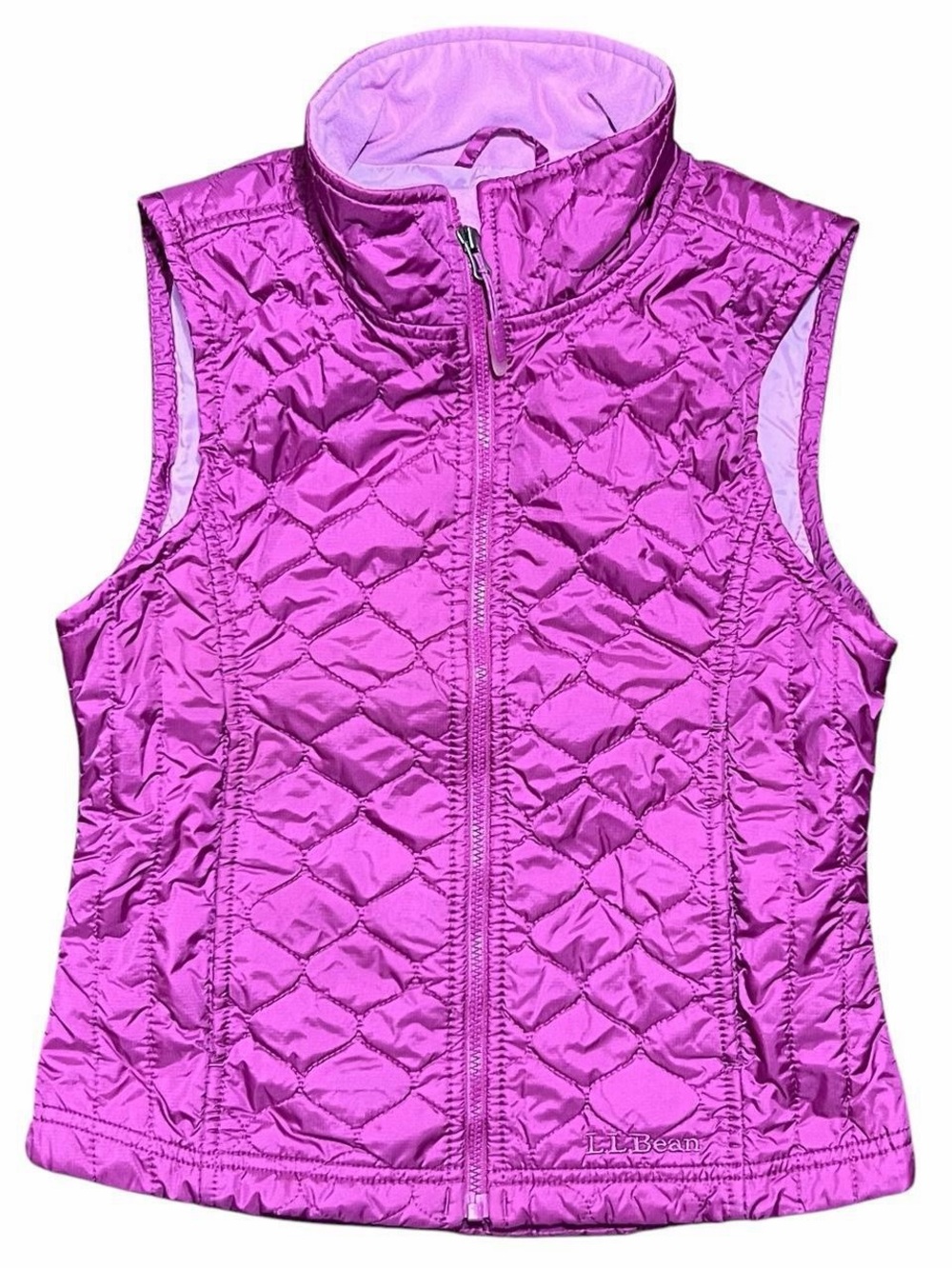 L.L.Bean Kids Thinsulate Insulation Quilted Full Zip Vest Pink Size 8